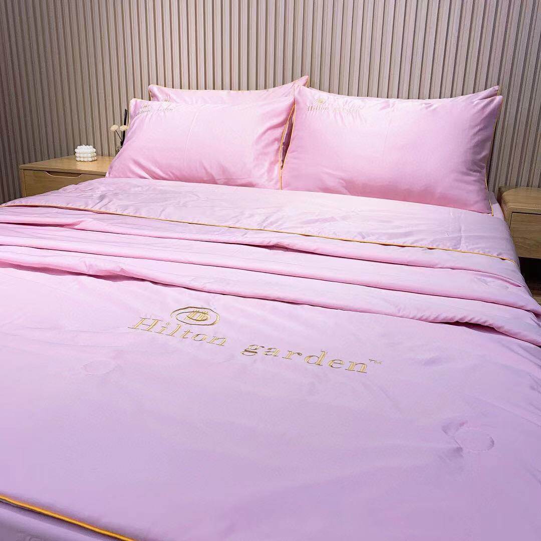 Hilton Chăn Lụa Mùa Hè, Bộ 4 Cái Chăn Mùa Hè Điều Hòa, Có Ga Trải Giường Và Vỏ Gối