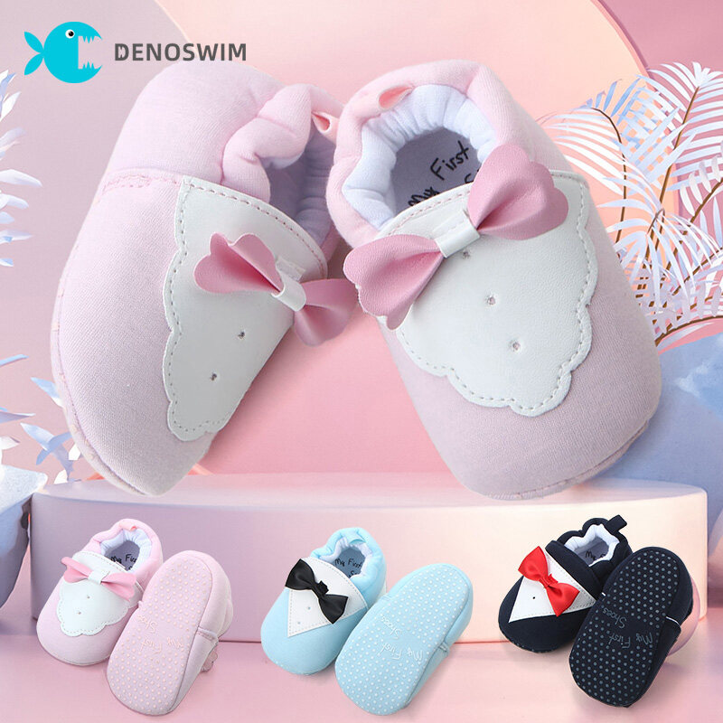 DENOSWIM Koean Soft Bottom Shoes for Baby Boys Girls Cute Infant Toddler