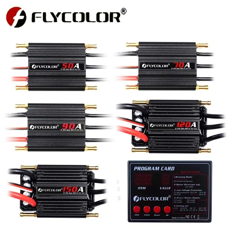 Brushless Esc Card Combo Flycolor 50A 70A 90A 120A 150A Brushless ESC