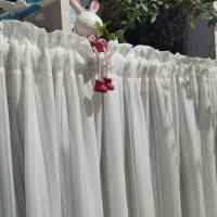 AnneyOneDecor Rod Pocket Small White Short Sheer Curtain for Kitchen Half Curtain for Cabinet Cafe Tier