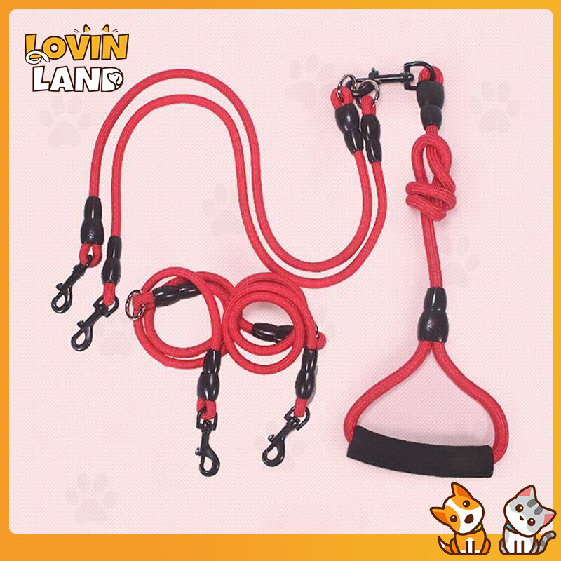 Dây xích chó hai dây có thể tháo rời dây dắt thú cưng leo lên bọt xử lý 1 dây xích cho 2 chó chó nhỏ dây kéo