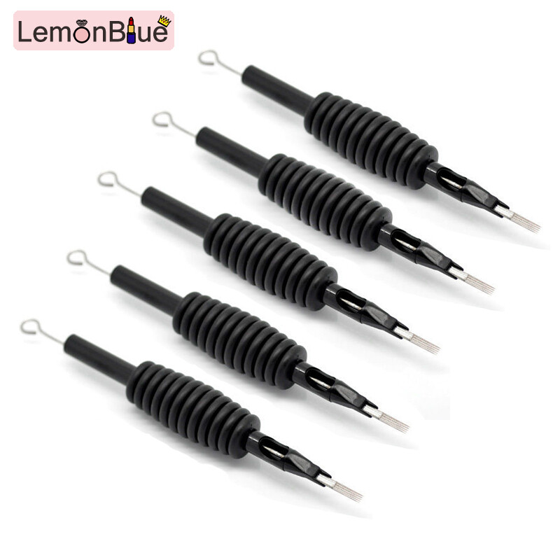 Gambar LemonBlue 5pcs Disposable Black Silicon Grip Tattoo Needle   Tube Tips