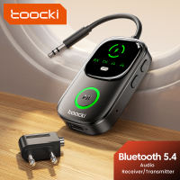 Toocki BT05 Bluetooth 5.4 AUX Receiver Transmitter For PC Airplane Car LED Display 3.5mm Audio Adapter Support Dual Pairing
