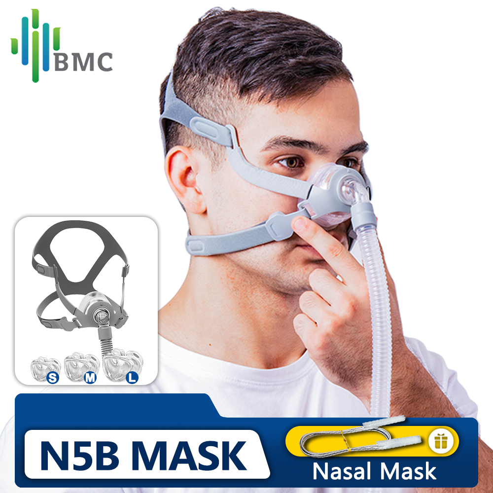 ผลิตภัณฑ์เพื่อสุขภาพและอุปกรณ์ทางการแพทย์ BMC N5B หน้ากากจมูก CPAP Sleep Mask หมวก S/M/L/XL เหมาะสำหรับเครื่อง CPAP หยุดหายใจขณะหลับหยุดการนอนกรน