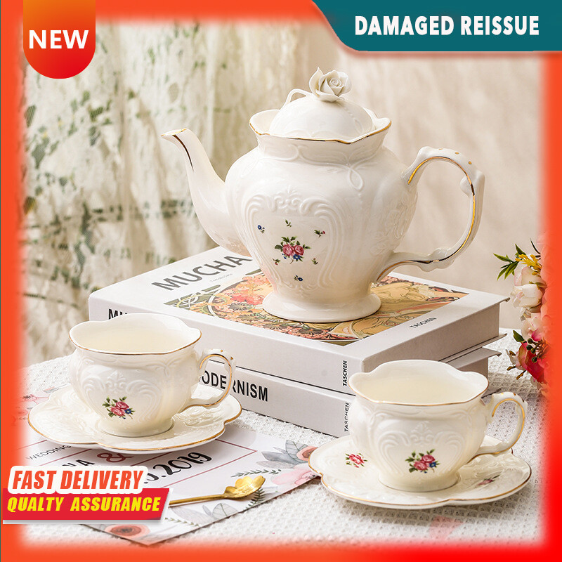 Gambar Ceramic Coffee Cup Set British Afternoon Tea Home High value Coffee Cup Water Cup Kettle