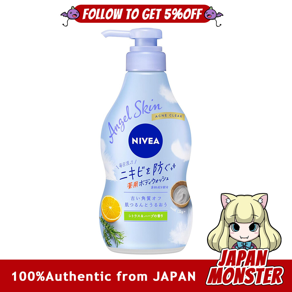 Nivea Angel Skin Body Wash Acne Clear Citrus Herbal Scent Pump Japan