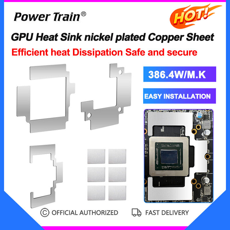Điện train ram nickel mạ đồng tản nhiệt card đồ họa bộ nhớ thợ mỏ rtx 3080 3090 5600 5700xt xuống 15-40 độ gpu nhiệt pad