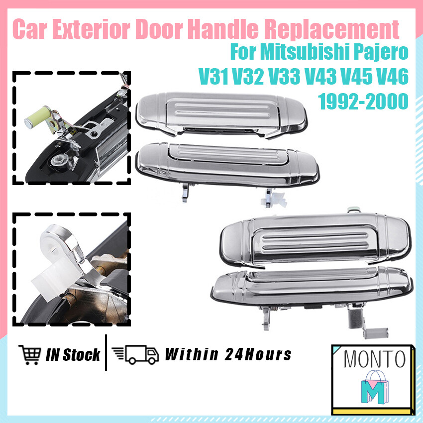 Car Chrome Exterior Door Handle Replacement for Mitsubishi Montero Pajero V31 V32 V33 V46 ราคา 228 บาท*ส่งฟรี