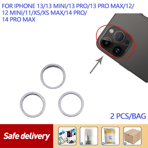 2 cái camera phía sau tròng kính kim loại bên ngoài bảo vệ vòng vành nẹp cho Iphone 13 Mini/iPhone 13/Iphone 12/12 Mini/iPhone 11/XS & XS Max/13 Pro/13 Pro Max/14 Pro/14 Pro tối đa