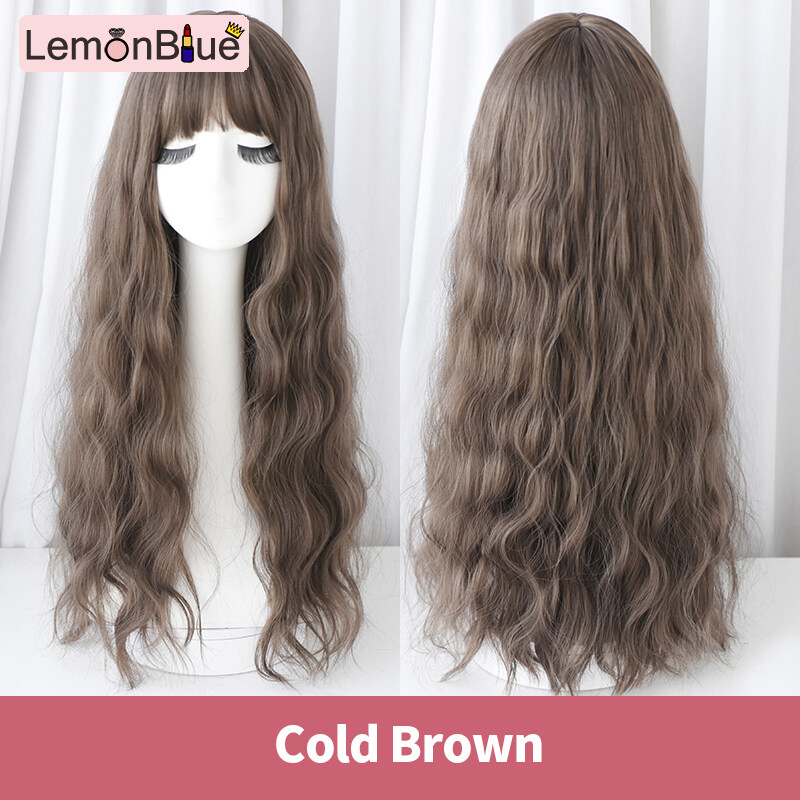 LemonBlue [La vis] European And American Lady Fleeciness Long Curly Hair Big  Wave Curls Long Hair 【honey pudding -black on the head】 | Lazada