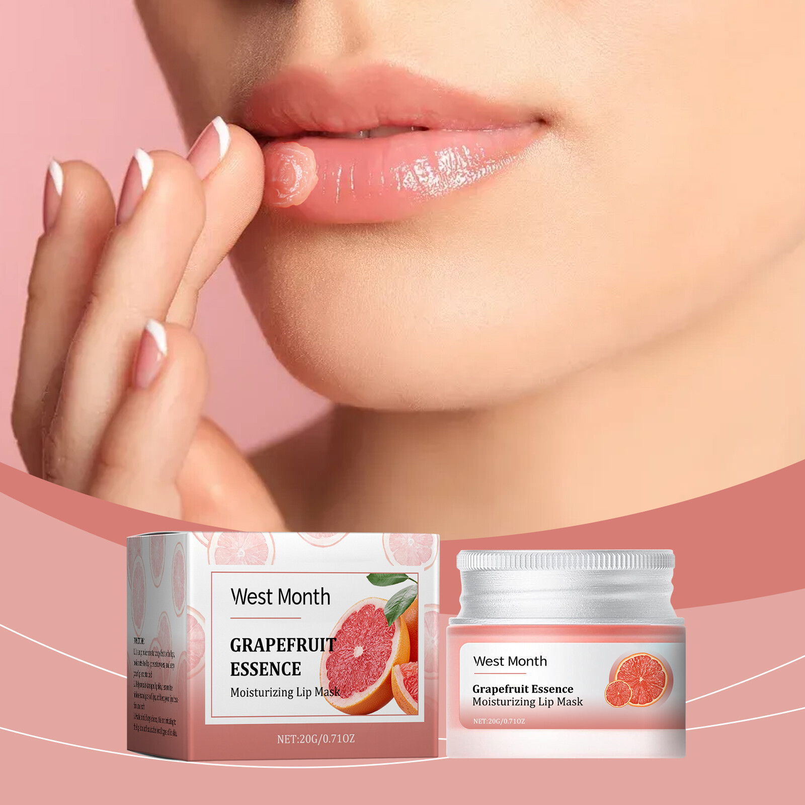 Tây & tháng giữ ẩm Mặt nạ môi sửa chữa ngậm nước phai viền môi chống nứt lâu dài nuôi dưỡng bưởi Blueberry Chăm sóc hàng ngày kem dưỡng môi