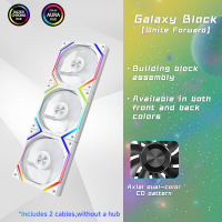 Jungle Leopard Galaxy ARGB Building Blocks Fan 120mm 3 IN 1 Black / White Wireless Splicing 5V 3PIN ARGB Mobo Sync 4PIN PWM Double CD Pattern
