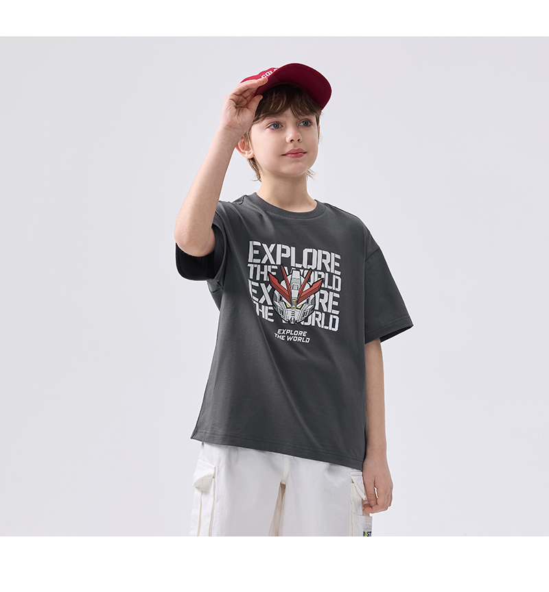 balabala Children Short Sleeve T-Shirt 2025 Summer New Quickdry Parentchild Inner Wear · v2