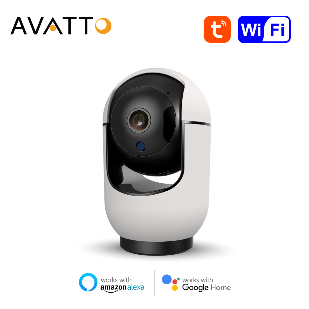 AVATTO Tuya IP WiFi Camera Wireless Surveillance Camera Baby Monitor 2MP 1080P Auto CCTV HD Camera Tracking Cloud AI Smart Home ราคา 945 บาท*ส่งฟรี