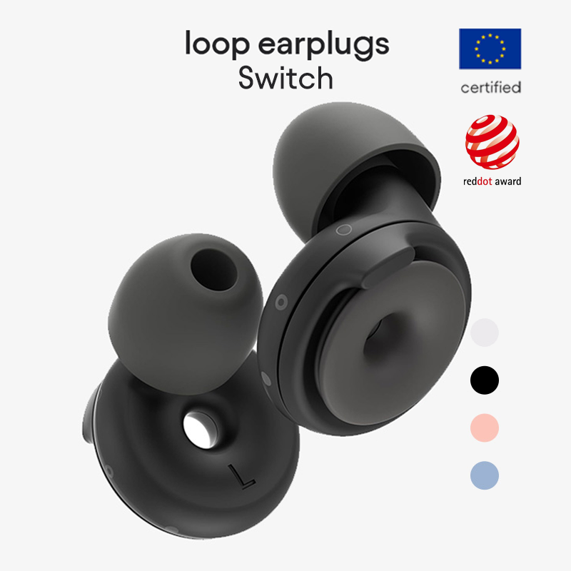 Loop Switch Earplugs – 3-in-1 Noise-Reducing Earplugs | Reusable Hearing Protection for Focus, Travel, Music & Events, Social Gatherings, Parenting & Noise Sensitivity | Adjustable Fit - 4 sizes (XS-L) ราคา 1,835 บาท*ส่งฟรี