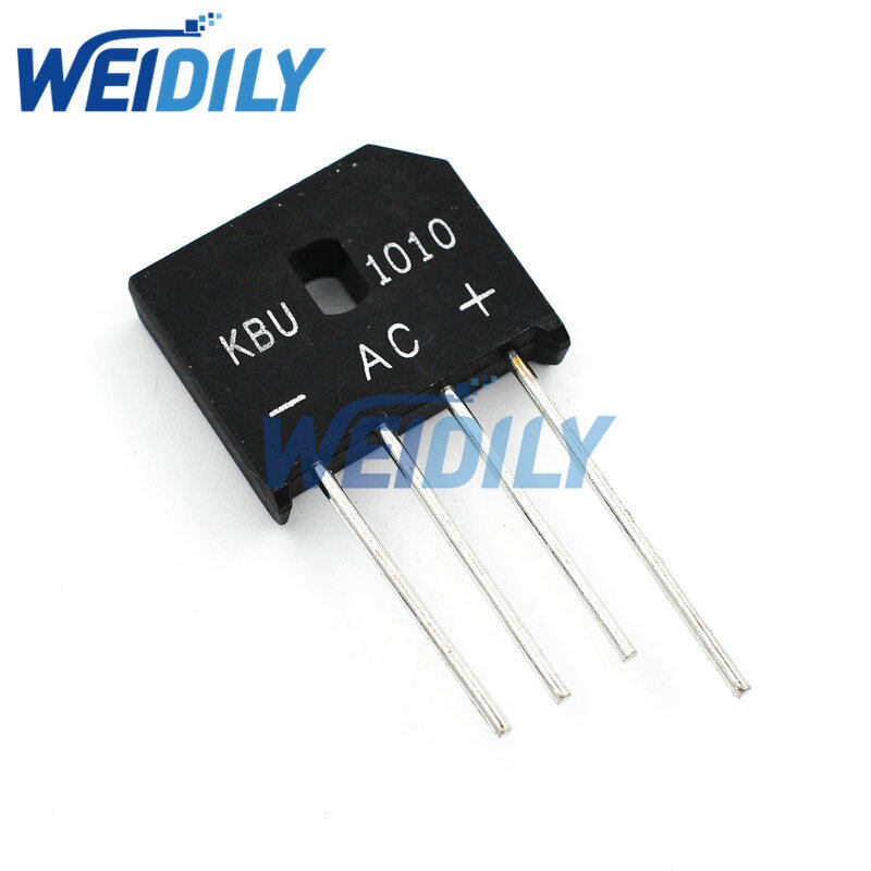 5pcs kbu1010 kbu-1010 10a 1000v cầu đi ốt đi-ốt chỉnh lưu mới