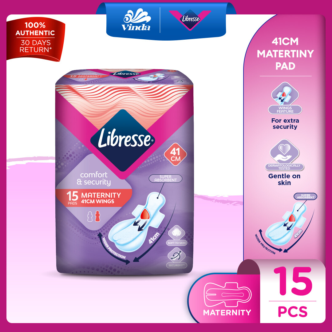 Libresse Wider Back Night Wings 41cm (6s) Soft, Quick Absorption