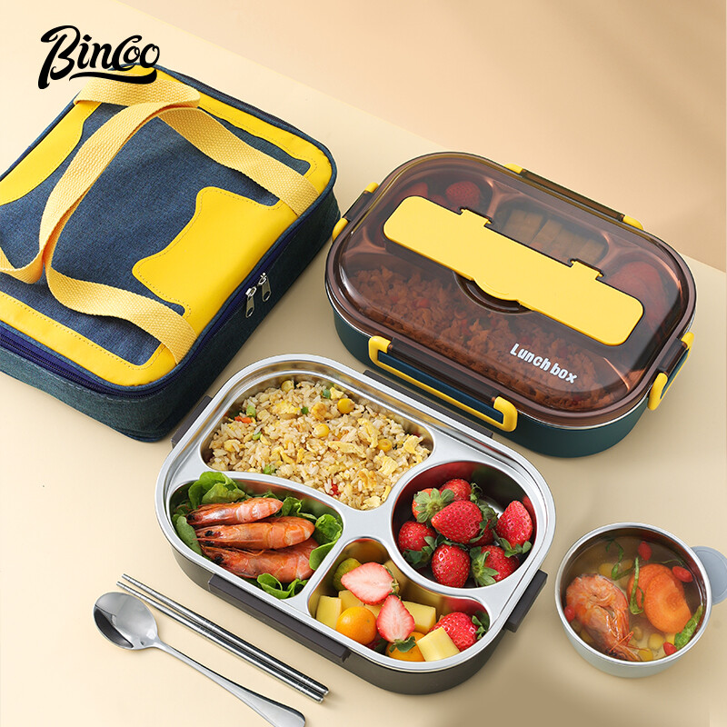 Oneisall hộp cơm trưa cách nhiệt hộp bento 316 inox giữ ấm lưới nóng dung tích lớn 1500ml
