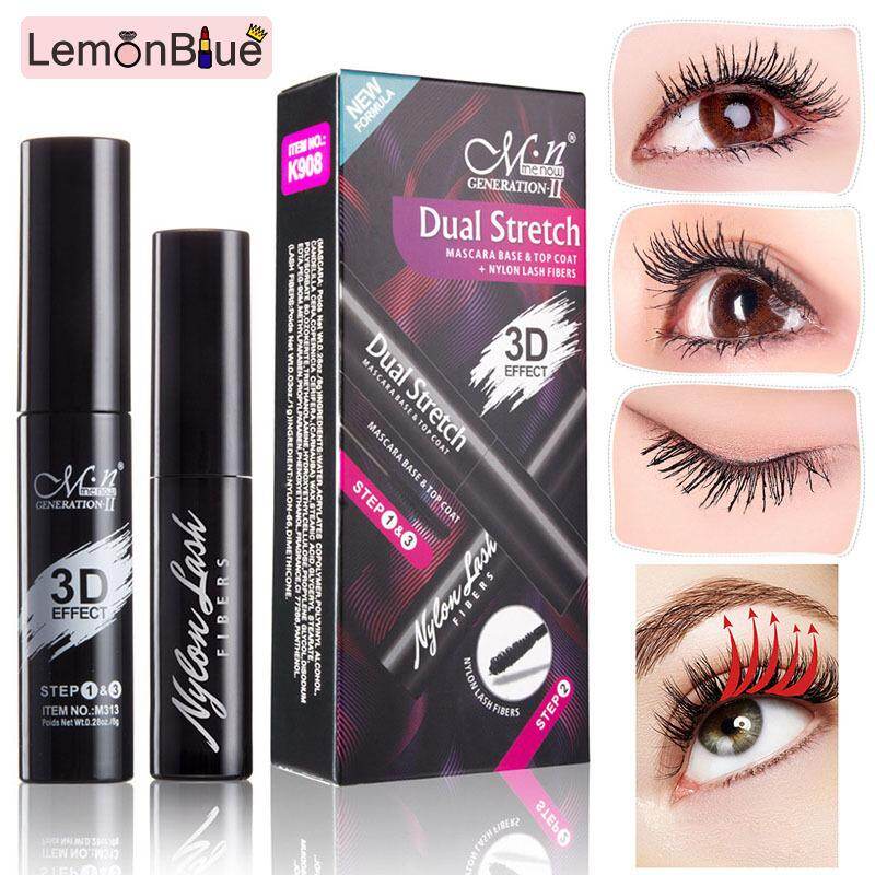 Gambar LemonBlue 1 Set Women Mascara 3D Fiber False Eyelash Lashes Waterproof Lengthening Makeup