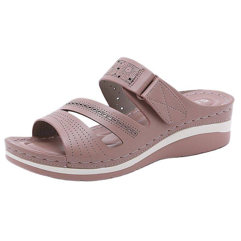 Lightweight Non-slip Wedge Sandals Women Casual Slip-on Wedges Shoes