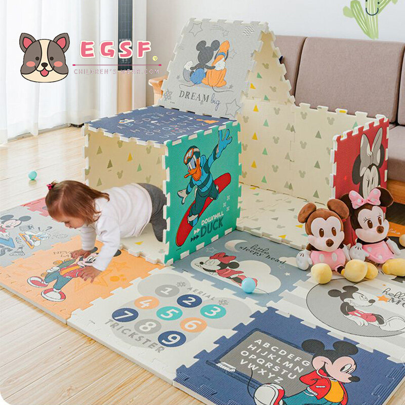 6 tấm thảm chơi tập thể dục xếp hình cho trẻ em với gạch xốp xpe lồng vào nhau