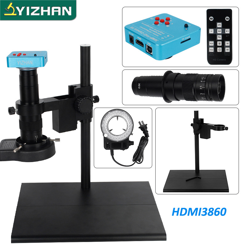 Welding Repair Video Microscope, 38MP HD Camera Large Base + 180X Lens [ Connected to PC operation] ราคา 4,680 บาท*ส่งฟรี