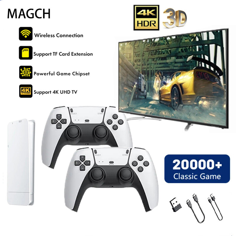 MAGCH M15 3D Game Stick Mini TV Handheld Game Console Wireless Gamepads Video Game 64G 20000+ Retro Game HD Output Two-player for PS1 Etc CDD ราคา 704 บาท*ส่งฟรี