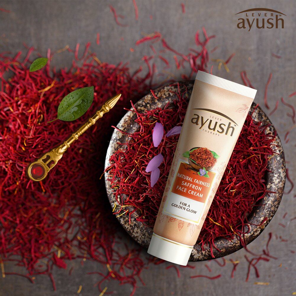 ayush natural fairness saffron face cream 50g