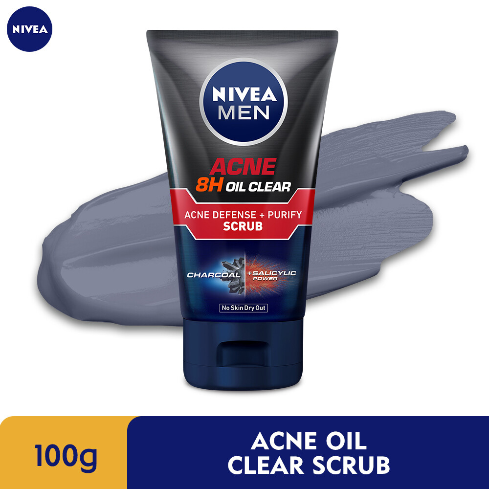 nivea men white oil clear scrub