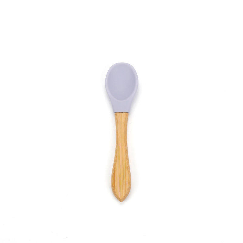 Baby Edible Silicon soft spoon eat learning baby food supplement spoon beginner training drop-proof and hot-proof children's tableware