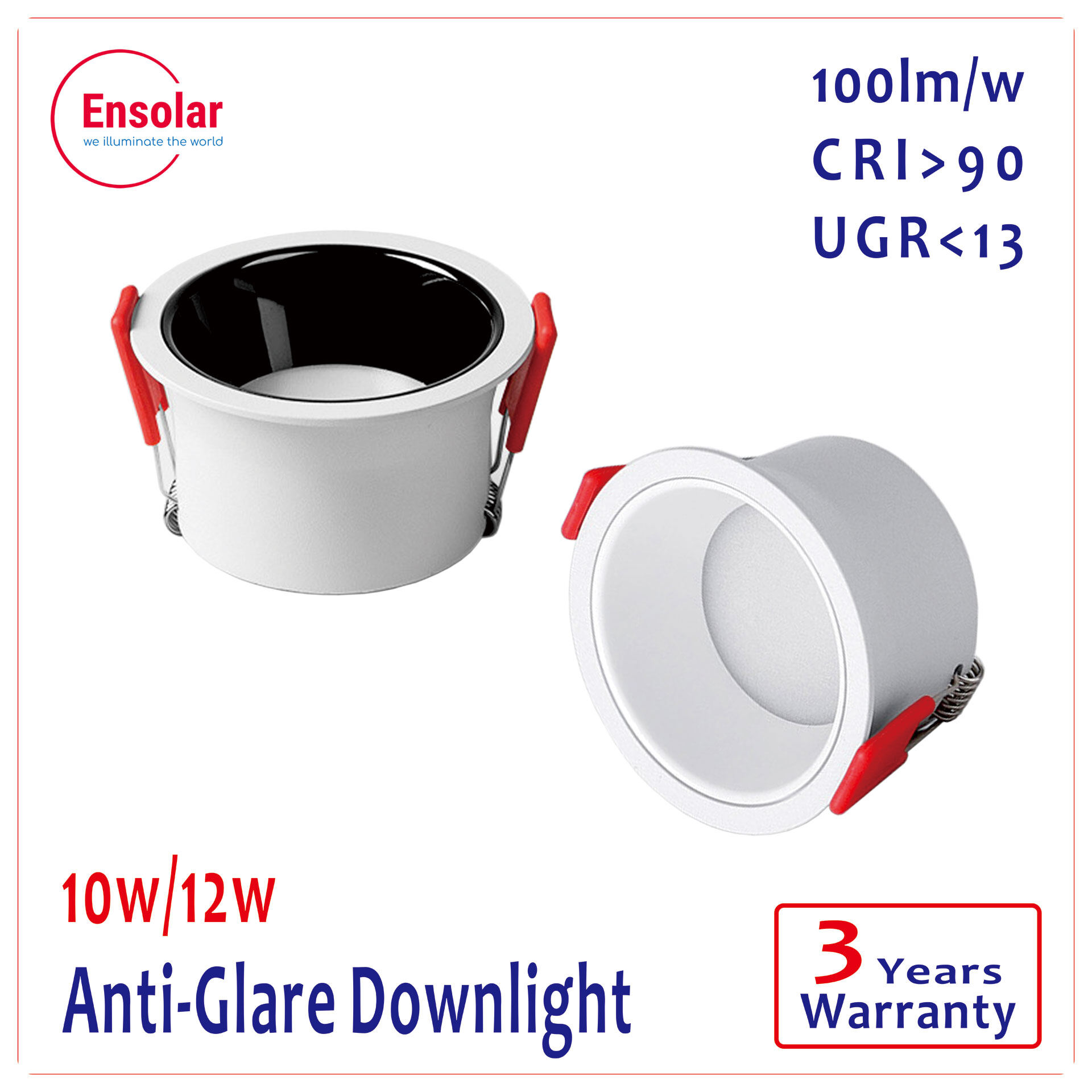Ensolar đèn rọi led chống chói 10w 12w đèn trần đèn âm trần đèn âm trần