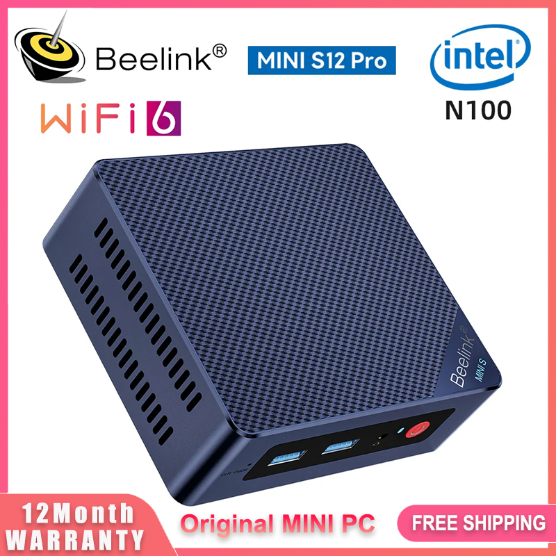 Beelink MINI S12 PRO Intel N100 DDR4 16G+500G SSD Windows 11 Pro WIFI 6 BT5.2 Desktop MINI S12 N95 8G+256G MINI S 8+128G Office Computer 12 Month Warranty ราคา 3,715 บาท*ส่งฟรี