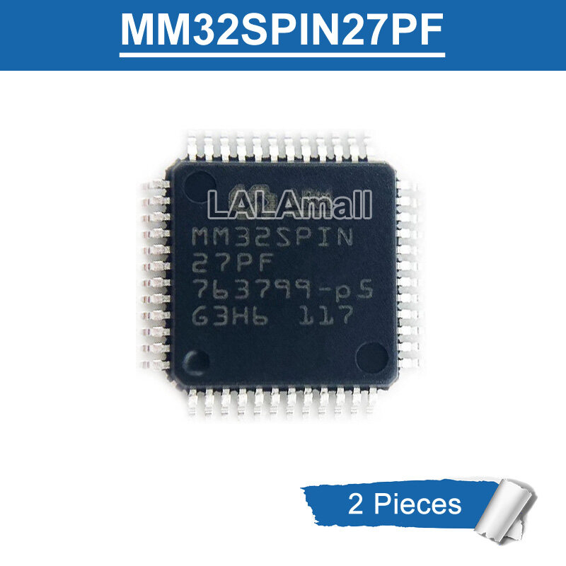 2pcs mm32spin 27pf lqfp48 mm32spin27pf LQFP-48 SMD 32-bit cánh tay điều khiển chip IC mới ban đầu