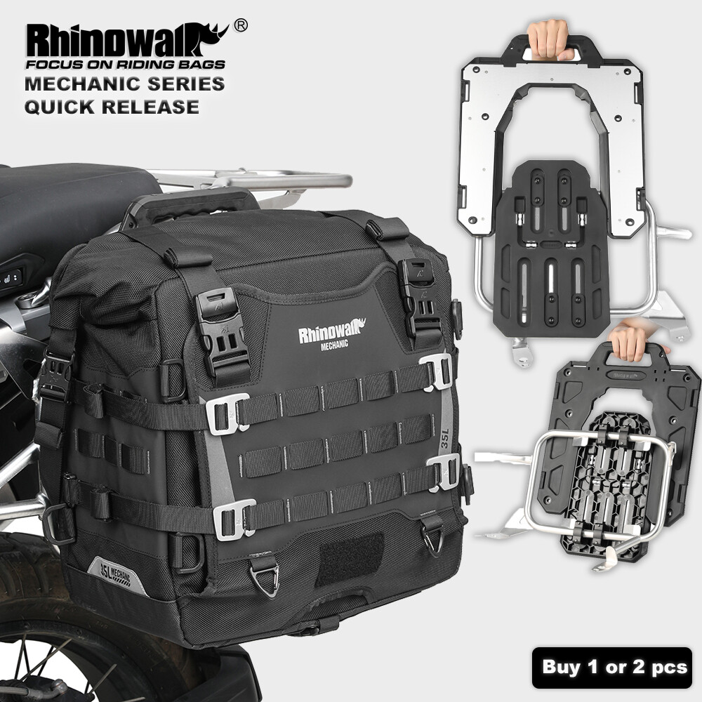 ​​Rhinowalk Motorcycle Saddle Bags Waterproof Quick-Release 35L Large Capacity Anti-Theft Lock (Lock Not Included) Built-In Pe Board 3D Design Rich Inner Compartments For Travel Cycling Storage Luggage Pannier Bag For Bmw Ktm Adv Motorcycle ราคา 768 บาท*ส่งฟรี