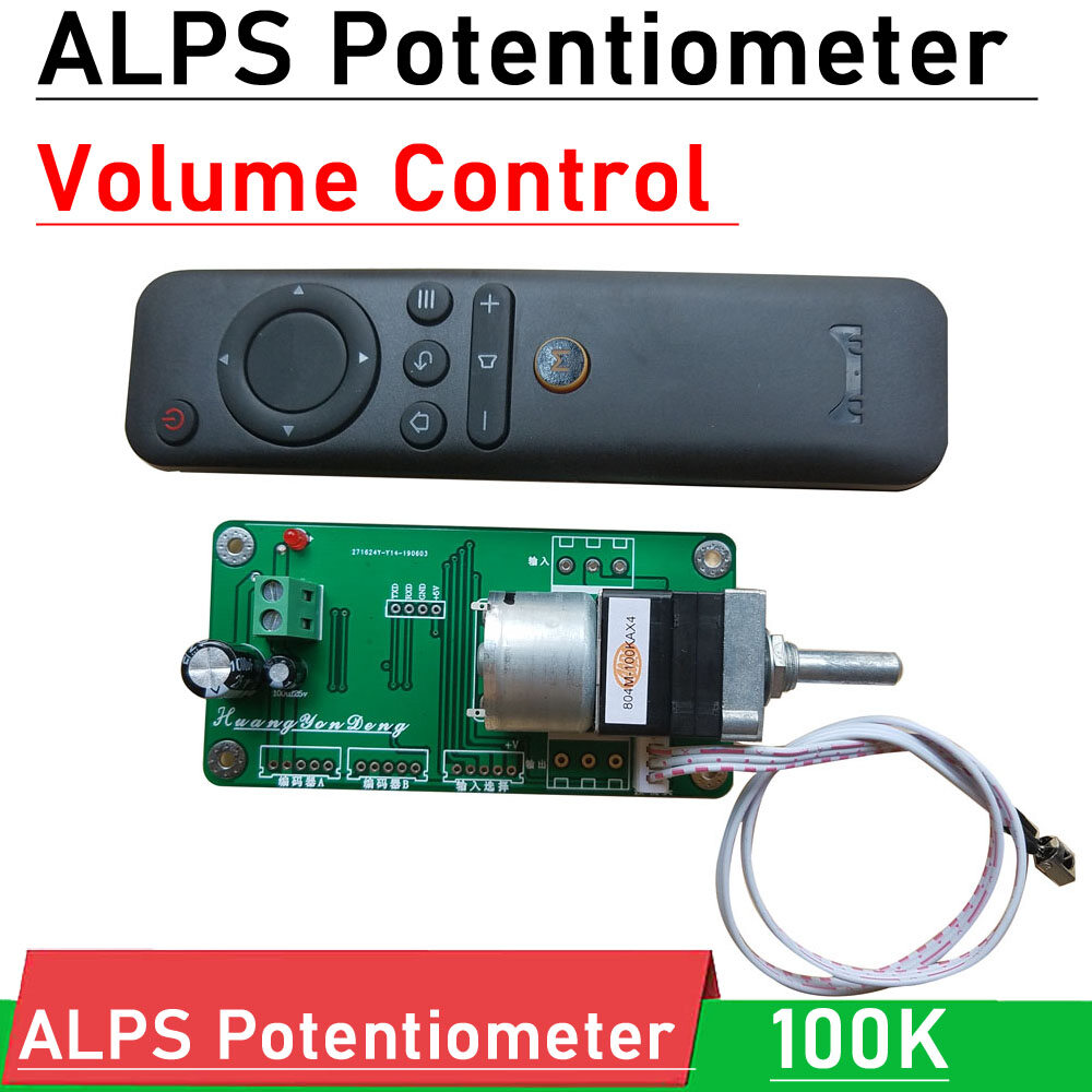 Bảng điều khiển âm lượng điều khiển từ xa chiết áp động cơ alps cho bộ khuếch đại công suất bộ điều khiển âm lượng mặt trước