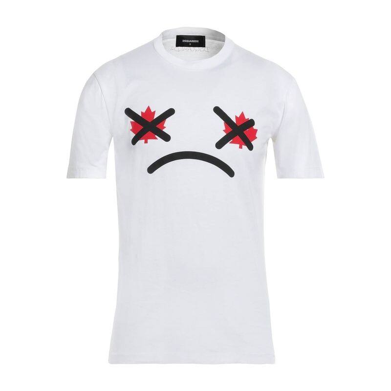  Dsquared2 Chất Lượng Cao cổ tròn in họa tiết Lớn tay ngắn 200gsm Chất lượng cao cấp Áo Sơ Mi 