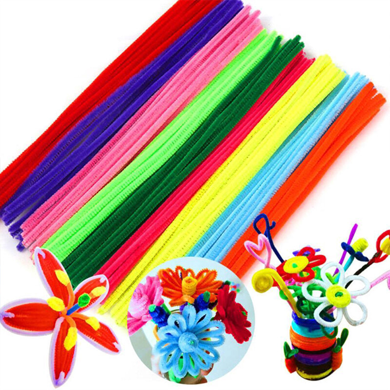 Thiên Thần-tôn sùng limpadores de tubos De 100 peças hastes de Chenille 6mm x 30cm Para Tự Làm Thủ công nghệ thuật l9y4
