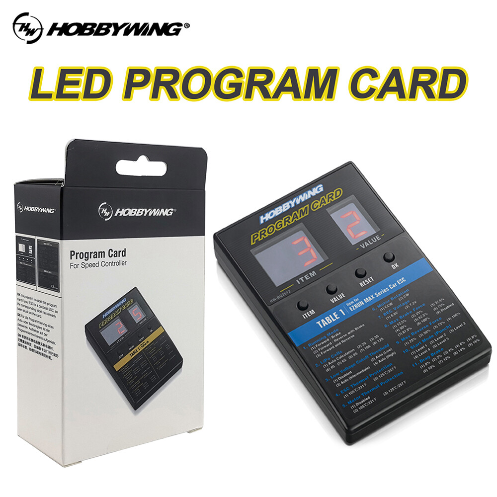 Hobbywing hộp thẻ chương trình led esc cho platinum v1/v2 flyfun v5 xerun ezrun quicrun seaking dòng máy bay không chổi than xe thuyền esc