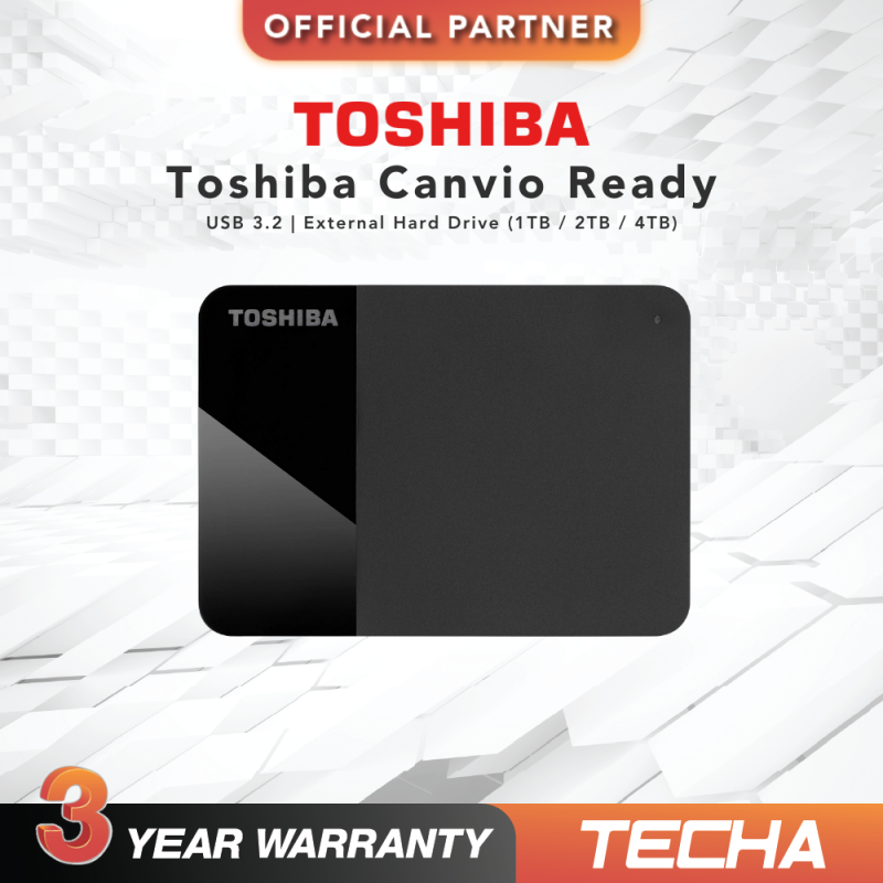 Toshiba Canvio Ready 1TB / 2TB / 4TB / 6TB External Hard Drive USB 3.2 Gen 1 Portable HDD Plug and Play for PC Mac Laptop ราคา 1,673 บาท*ส่งฟรี