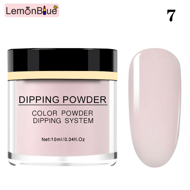 Gambar LemonBlue Nail Dipping Powder Solid Color Glitter Dip Powder Manicure Pigment Powder 7