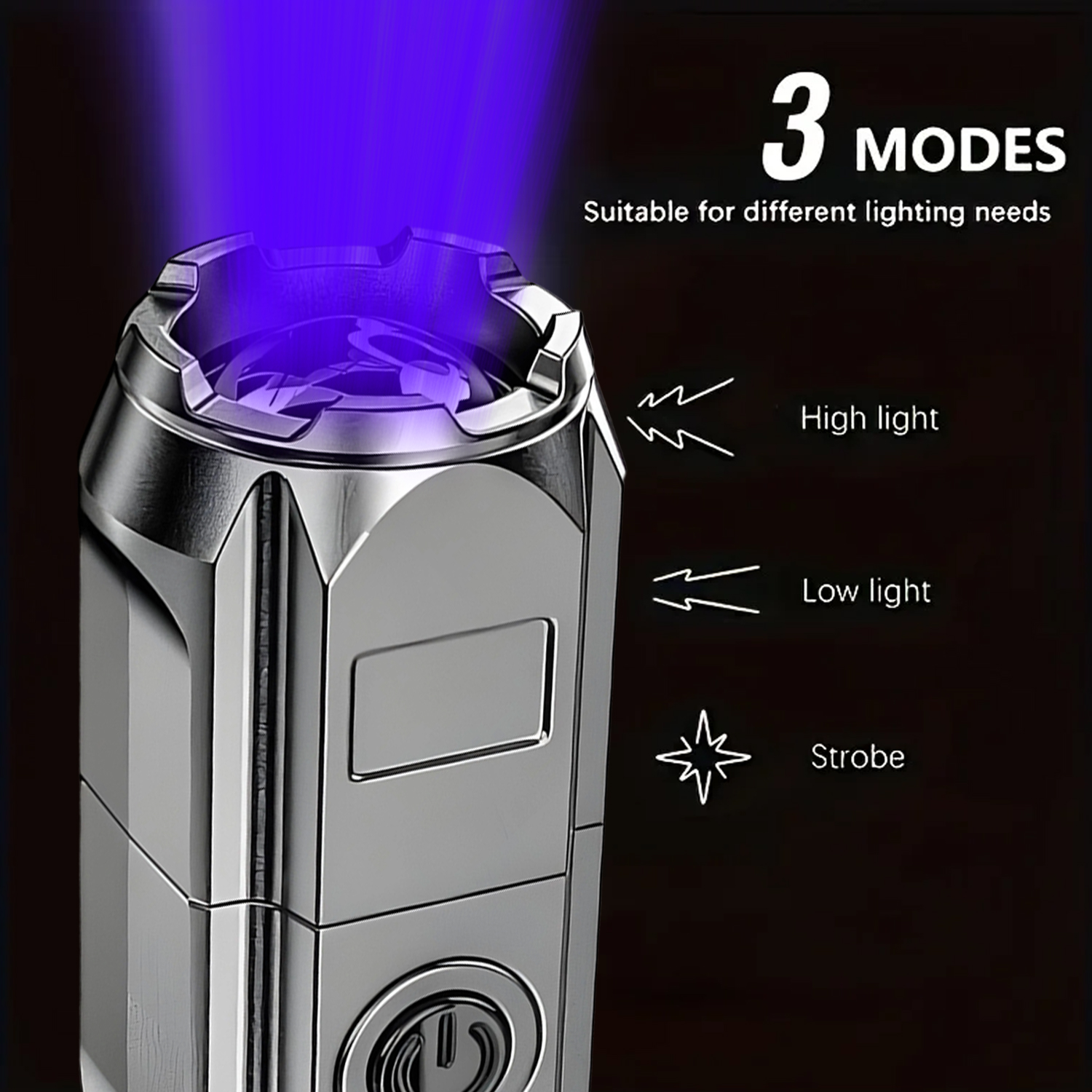 Professional Led Torch Rechargeable Zoomable Uv Flashlight_voghion.com