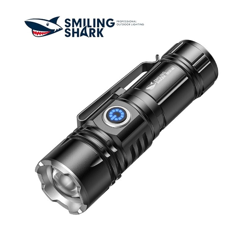 SmilingShark-SD5031-Torchlight-Powerful-Led-M77-Flashlights-8400-Lumens-Super-Bright-USB-Rechargeable-Zoomable-3-Modes-Adjustable-Long-Battery-Life-Outdoor-Light