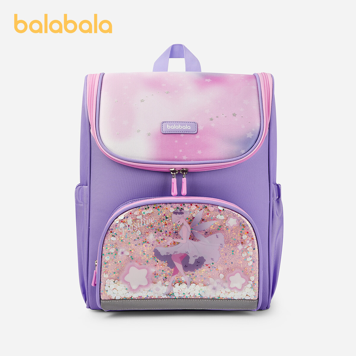  Balabala trẻ em ba lô dung tích lớn cặp đi học tiểu học sinh phong cách nhẹ nam nữ 