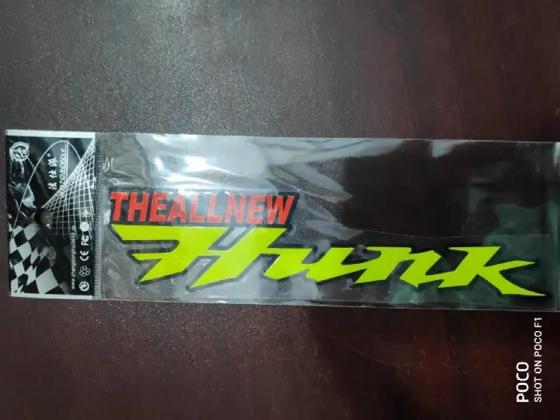HUNK LOGO Reflective Emblem Decal Car Bike Sticker Logo (5x5 Inch)