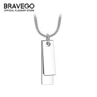 Bravego Men Fashion Titanium Steel Pendant Necklace High Polished Tag Necklace Jewelry Gifts