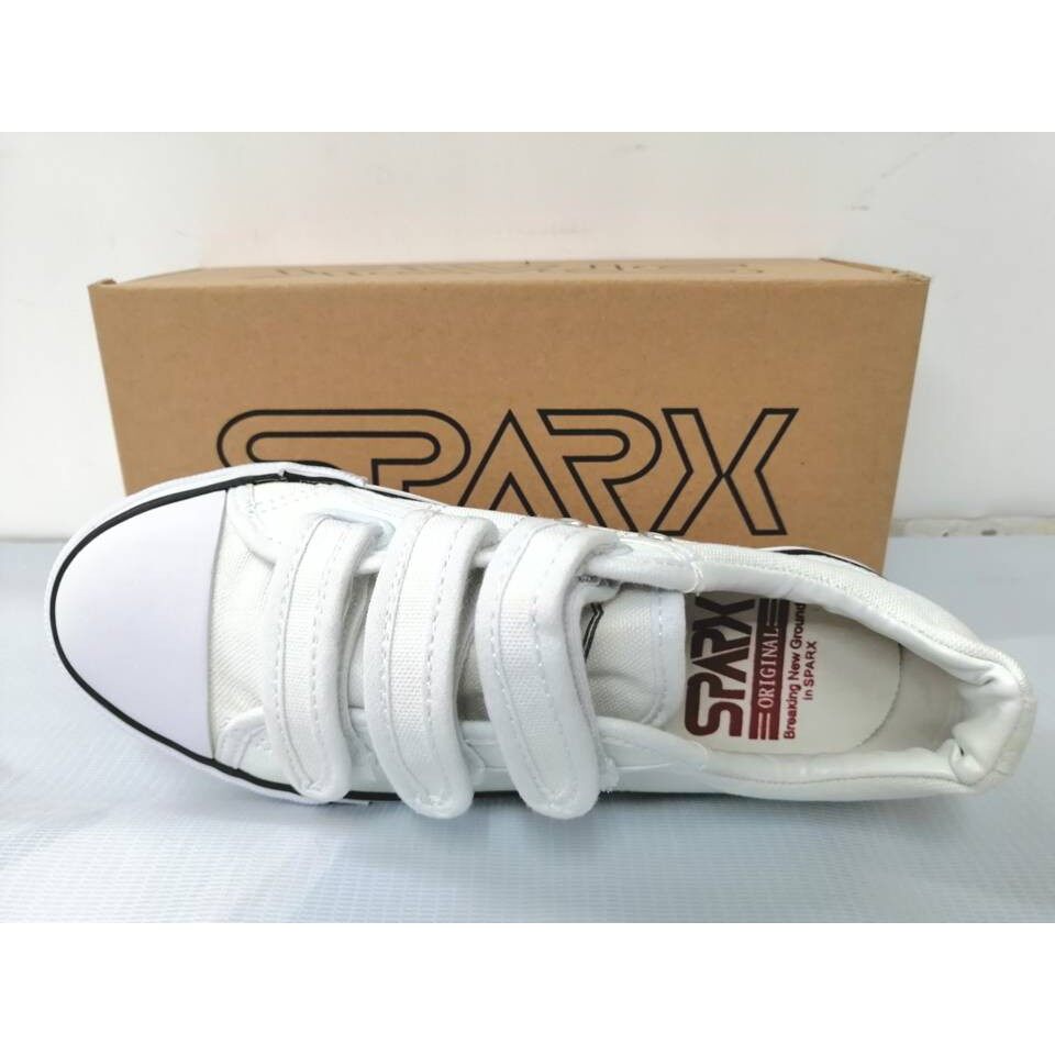 sparx white school shoes
