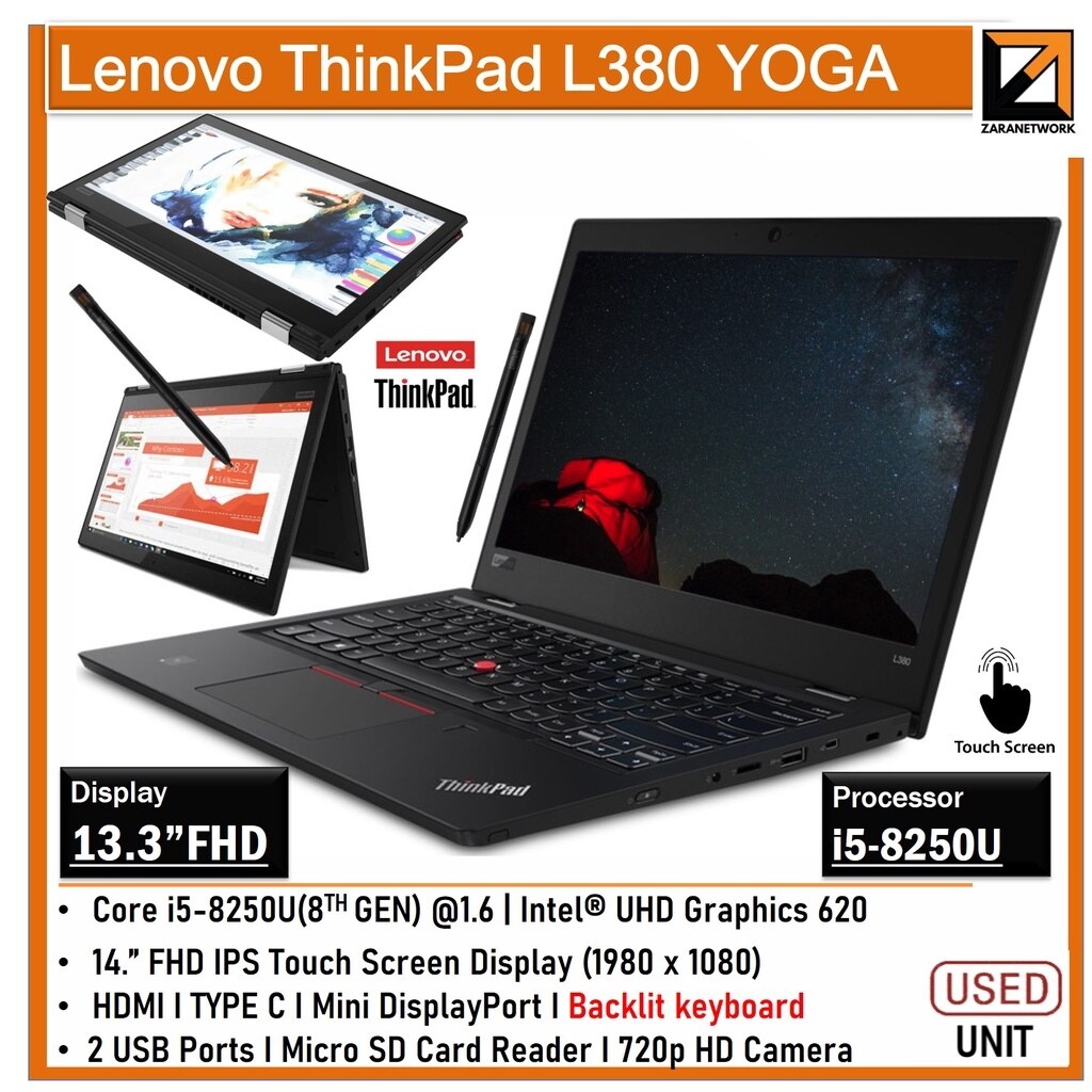 laptop LENOVO ThinkPad X1 CARBON/ YOGA 260/X380 YOGA/YOGA 370/L380 YOGA  Core i5/i7(6th/8th Gen) FHD IPS Touch Screen Win 10 | Lazada