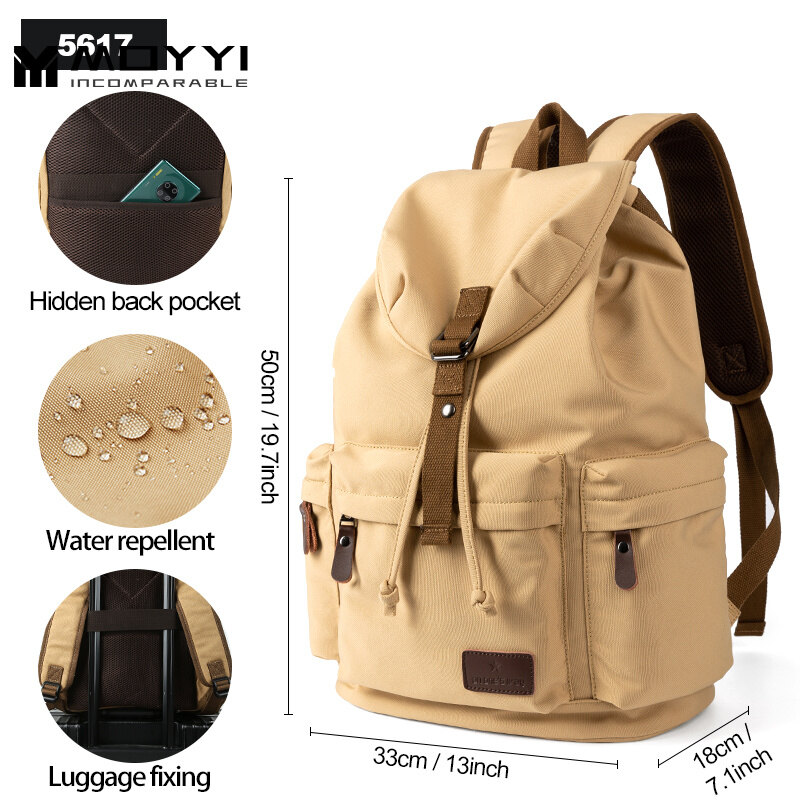  Moyyi Chất Lượng Cao ba lô chống nước Thời Trang Túi Nam Ba lô du lịch Đi Bộ Đường Dài du lịch cho đàn ông Túi nam dung tích lớn 16 Inch Túi đựng máy tính xách tay schoolbag cho cậu bé 