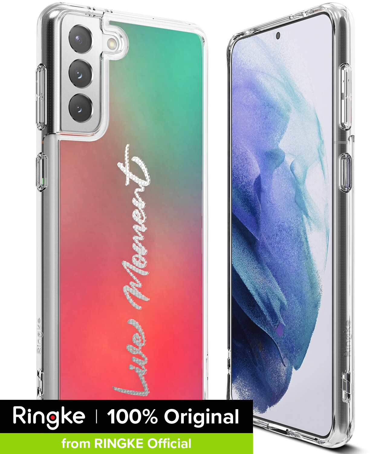 Ringke [FUSION] Ốp Cho Galaxy S21, Ốp Lưng PC Cứng Trong [Chống Rơi Quân Sự] Ốp Chống Sốc TPU Trong Suốt Nâng Cấp Nhẹ Có Dây Đeo Cổ Tay