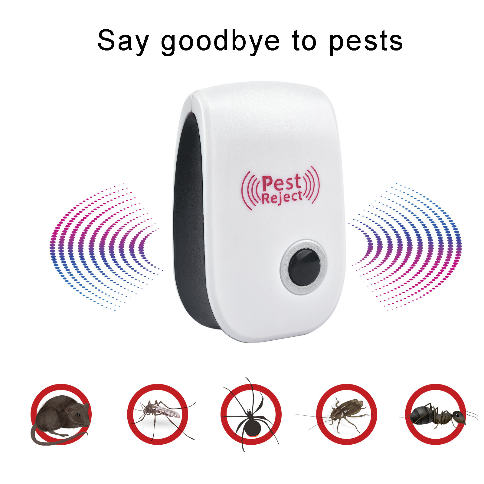 Pest từ chối siêu âm thông minh Repeller đuổi muỗi Chuột kiểm soát dịch hại rejector nhà diệt côn trùng